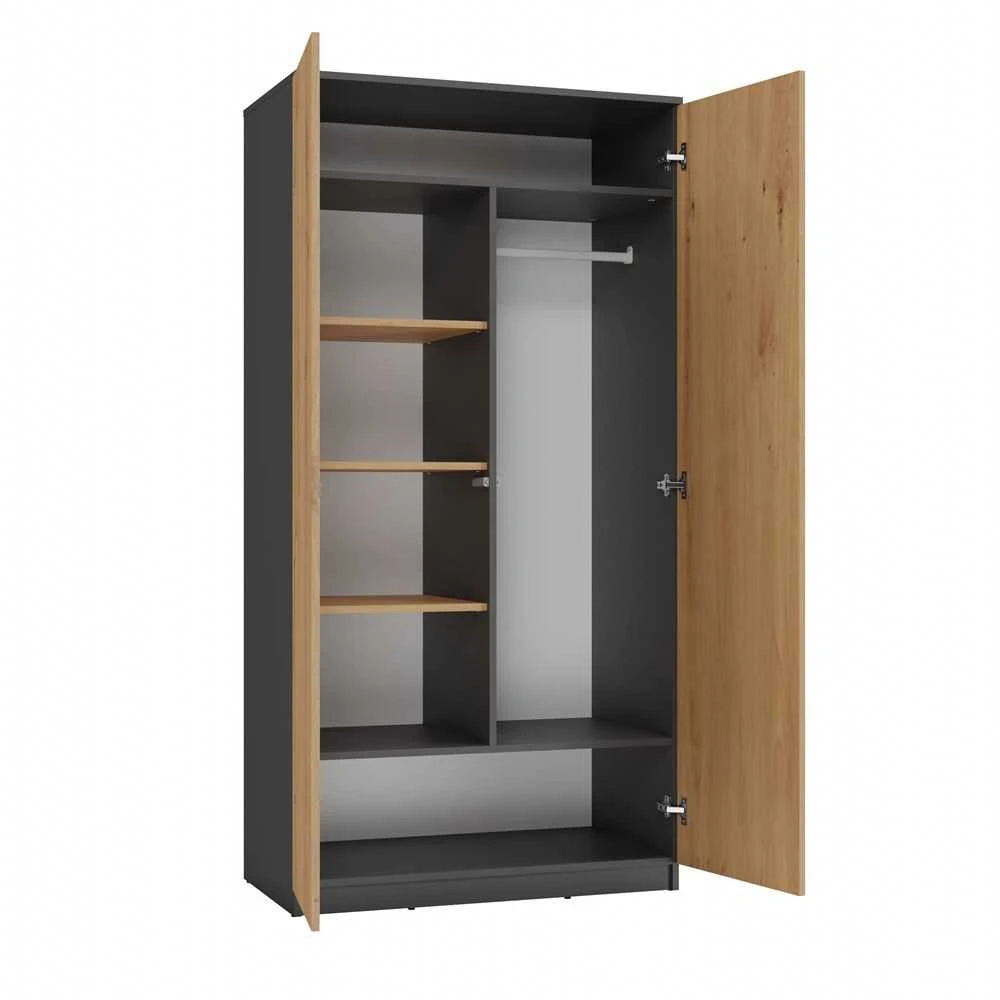 „Top E Shop“ „Topeshop“ SD-90 ANT/ART KPL miegamojo spinta/spinta 7 lentynos 2 durys