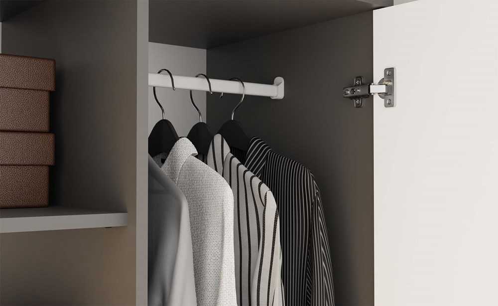 Top E Shop MALWA SS-90 wardrobe, anthracite/baltas