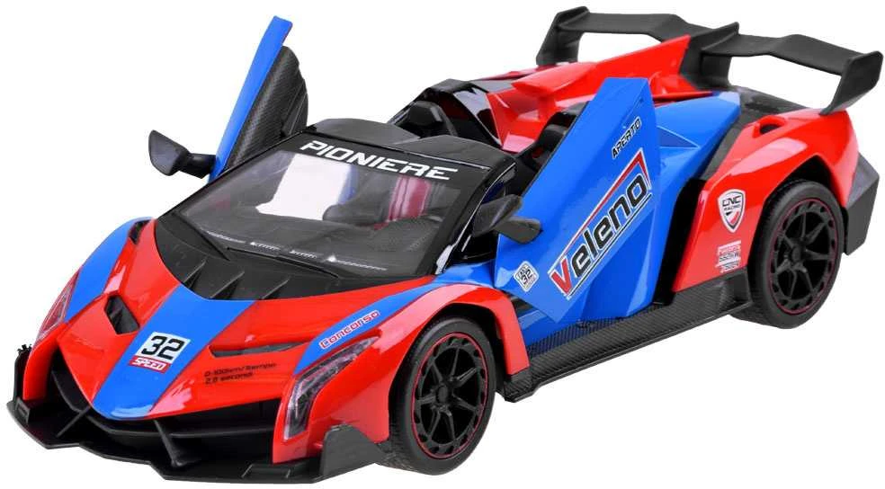 Jokomisiada sportinis automobilis su atidaromomis durelėmis + RC0583 nuotolinio valdymo pultas