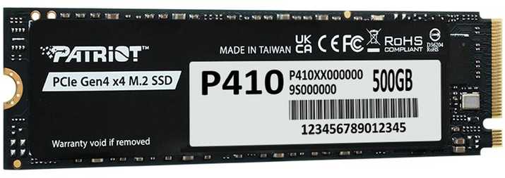 Patriot P410 PCIe NVMe 500GB