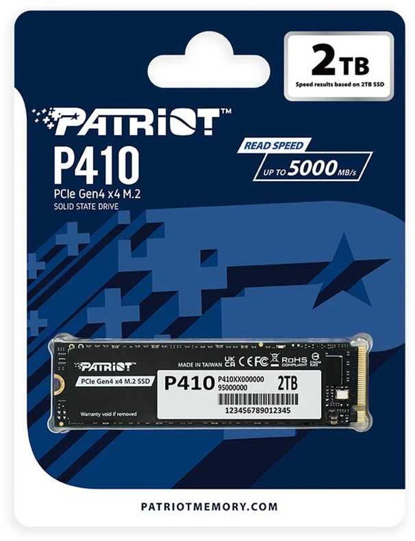 PATRIOT P410 2TB PCIe Gen 4 x4 M.2 SSD