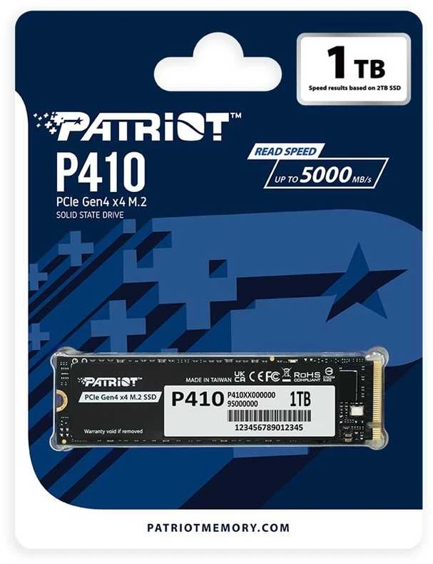 PATRIOT P410 1 TB PCIe Gen 4 x4 M.2 SSD diskas
