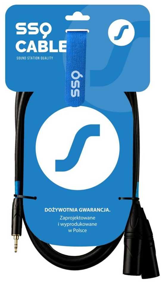 SOUND STATION QUALITY (SSQ) SSQ MIXLR1 SS-1816 Kabelio lizdas Stereo 3,5 mm - 2x XLR 1 m Juodas