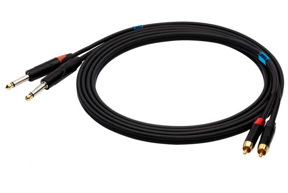 sound station quality (ssq) SSQ RCAJM2 SS-1428 Cable 2x RCA - 2x Jack Mono 6,3 mm 2 m Juodas