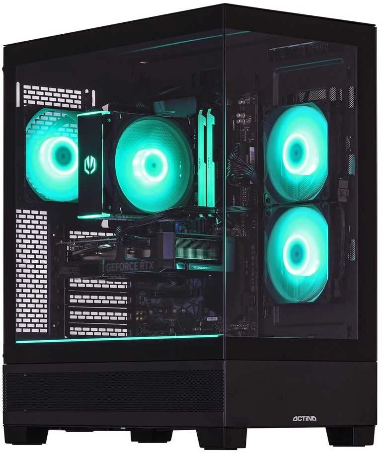 Stacionarus kompiuteris Actina 5901443417149 PC AMD Ryzen™ 7 8700F 32 GB DDR5-SDRAM 1 TB SSD AMD Radeon RX 9070 Windows 11 Home Midi Tower Juodas