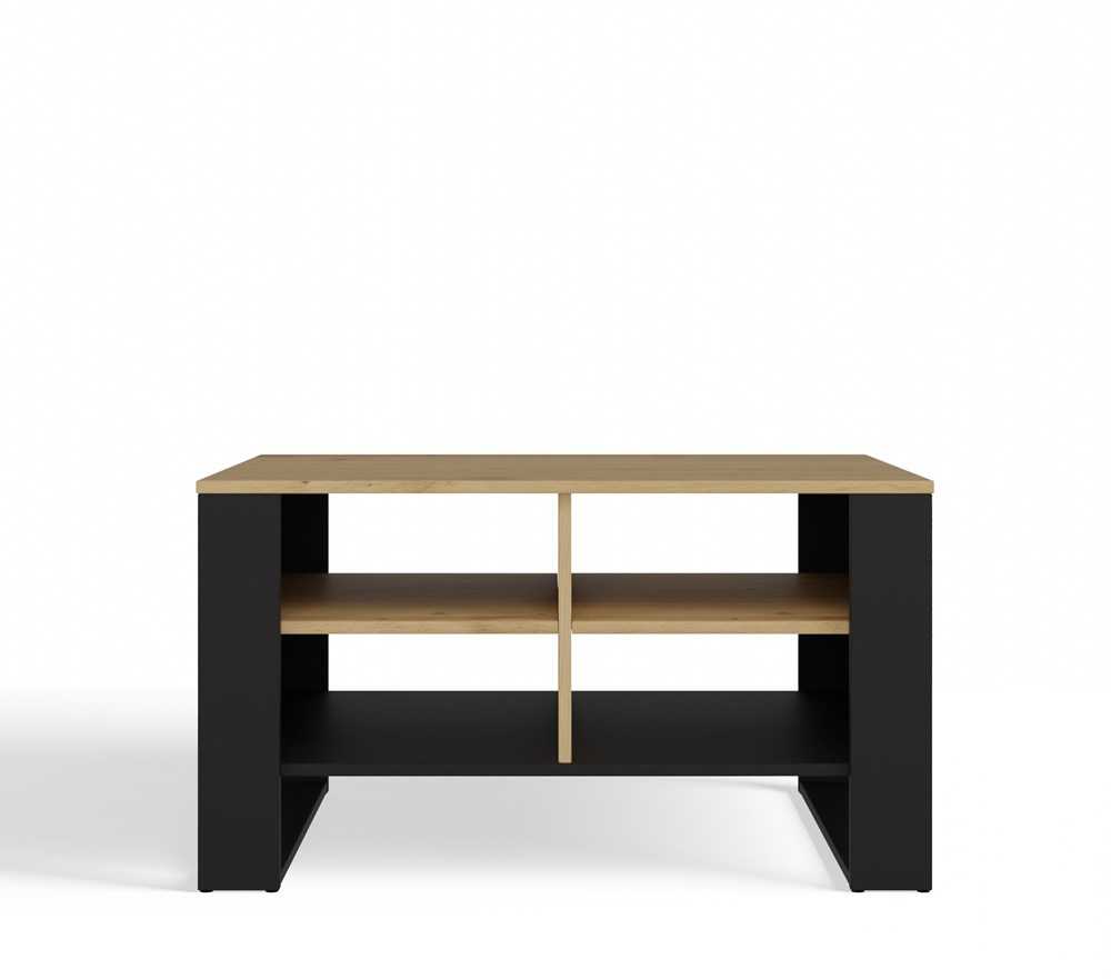Top E Shop MODERN 4P ARTISAN COFFEE TABLE WITH Juodos KOJOS