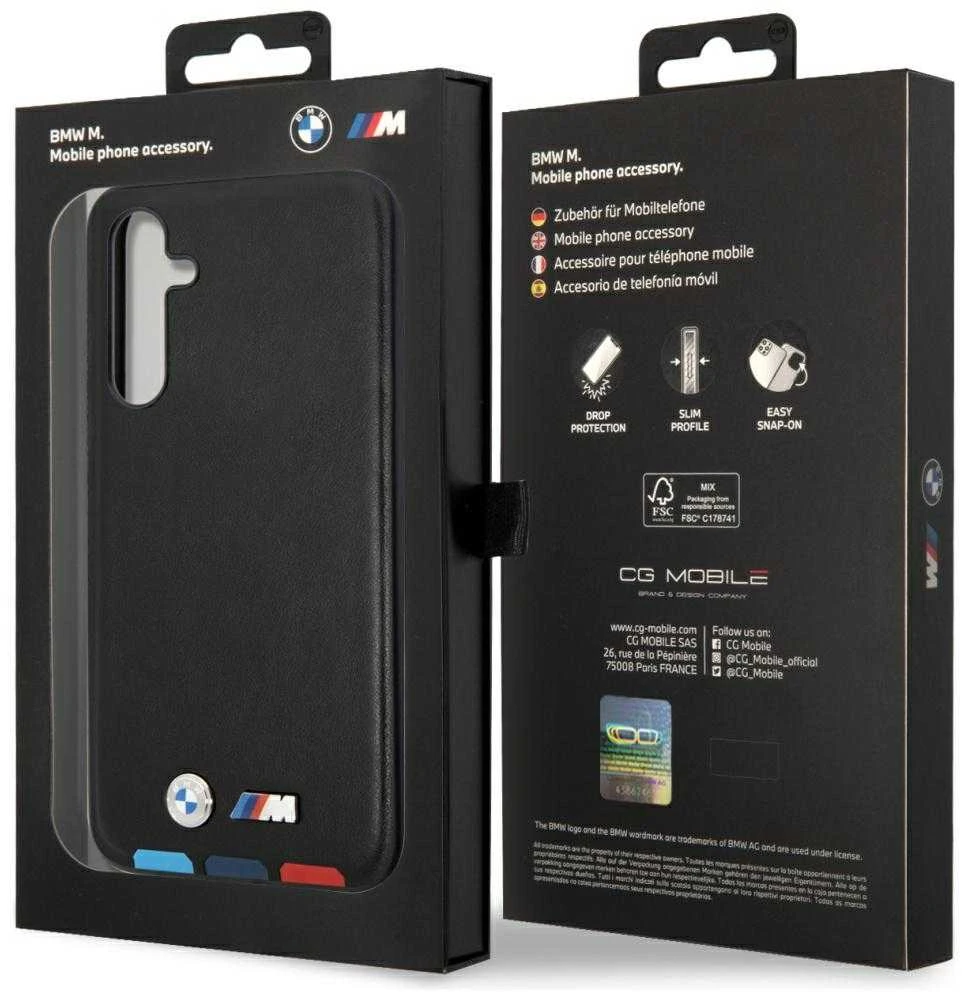 Dėklas BMW BMHCSA5422 PTDK A54 juodos spalvos Leather Stamp Tricolor