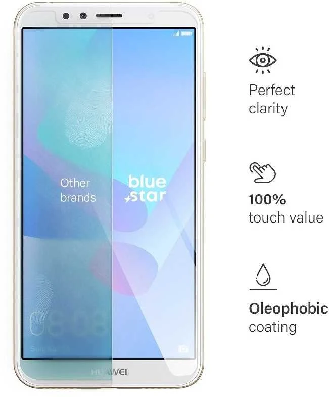 BlueStar Grūdintas stiklas Huawei Y6 2018 telefonui „Blue Star“