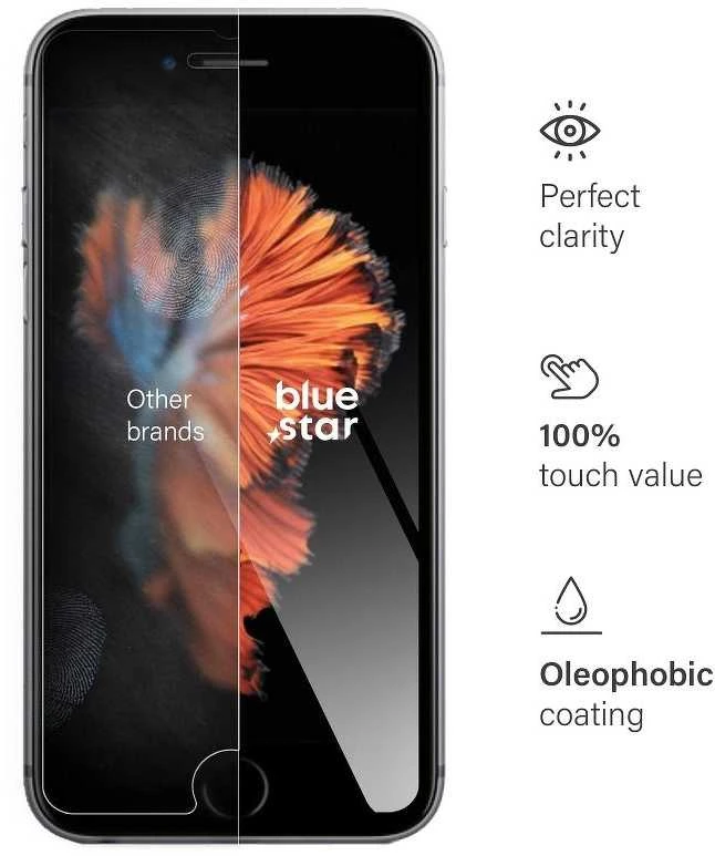 BlueStar Grūdintas stiklas iPhone 6 / 6S telefonui "Blue Star"