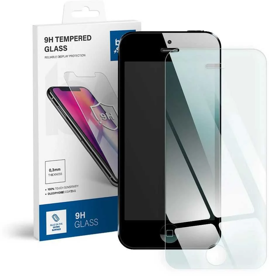 BlueStar Blue Star Grūdintas stiklas iPhone 5 / 5C / 5S telefonui, mėlynas žvaigždės spalvos