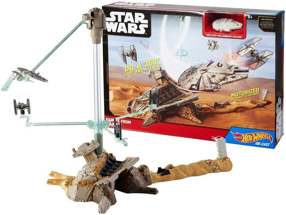 Mattel Hot Wheels Star Wars kosminio laivo rinkinys ZA2744 važiavimas + mūšio garsas