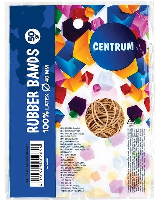 Gumelės 40mm Centrum 50g maiselyje spalvotos