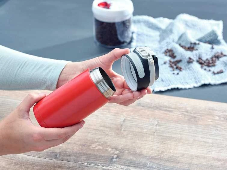 Leifheit 03245 travel mug 350 ml Juodas, Raudona Nerūdijantis plienas