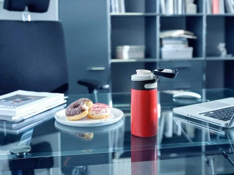 Leifheit 03245 travel mug 350 ml Juodas, Raudona Nerūdijantis plienas