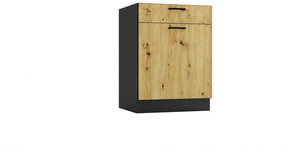 STOLKAR Cosmo Design ANIKA virtuvės baldų komplektas, meniškas ąžuolas/grafitas 2.0
