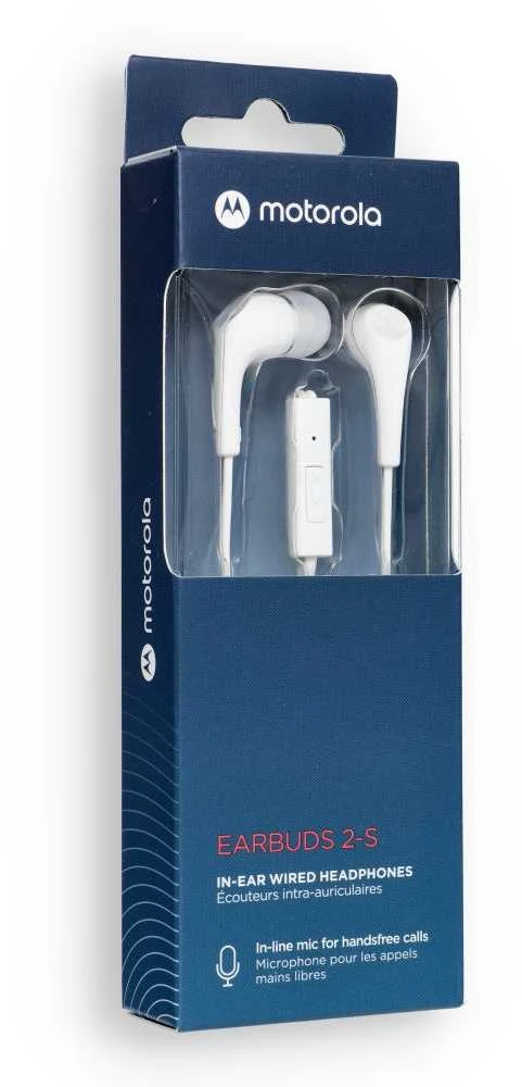 su laidu ausinės jack with mircophone 3,5mm MOTOROLA Ear Buds 2-S baltas