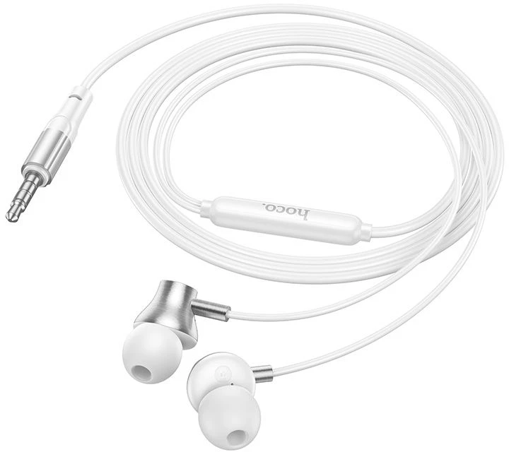 su laidu ausinės su mikrofonu Jack 3,5 mm Hoco M119 sidabrinis