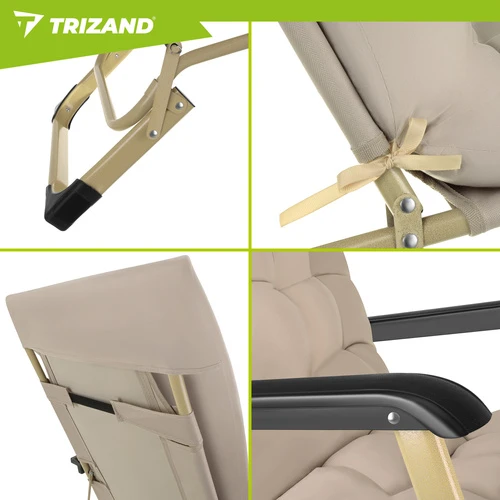 Sulankstomas sodo gultas 60x177x30cm Trizand