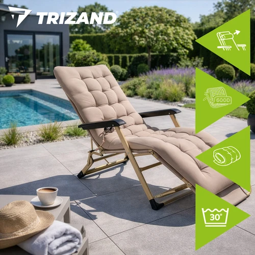 Sulankstomas sodo gultas 60x177x30cm Trizand