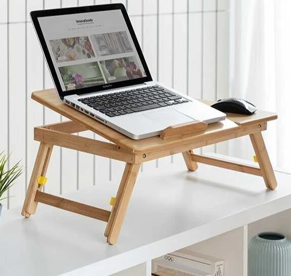 Sulankstomas staliukas InnovaGoods Lapwood, smėlio spalvos