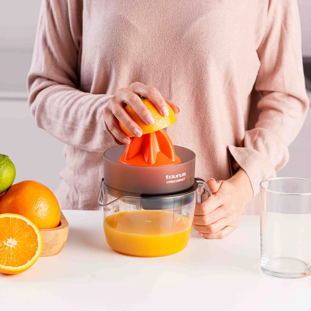 Taurus CITRUS COMPACT Hand juicer 30 W Juodas, Oranžinis, Transparent