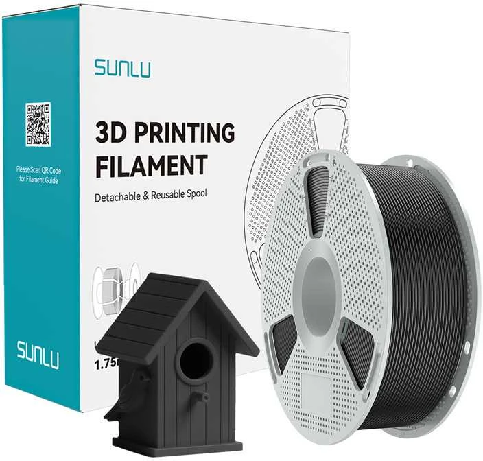 Sunlu ASA 1.75mm 0.9kg - Juodas
