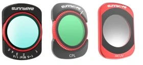 Sunnylife filtrų rinkinys, skirtas Osmo Pocket 4/Pocket 3: VND2-32, CPL, MCUV, Juodas Mist 1/4