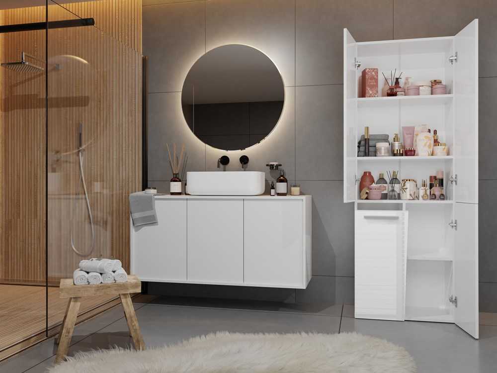 Top E Shop Vonios Spintelė - Topeshop Nel 1K DD, Balta