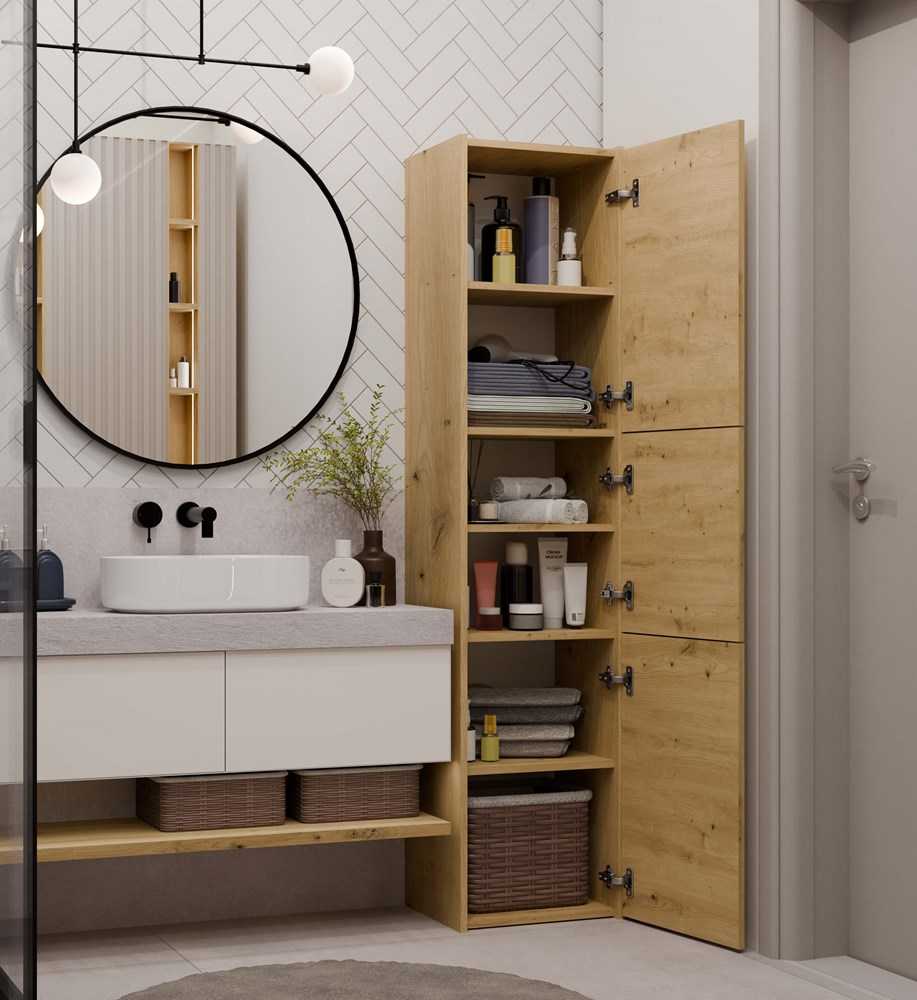 Top E Shop Vonios Spintelė - Topeshop S43 Artisan Ąžuolas