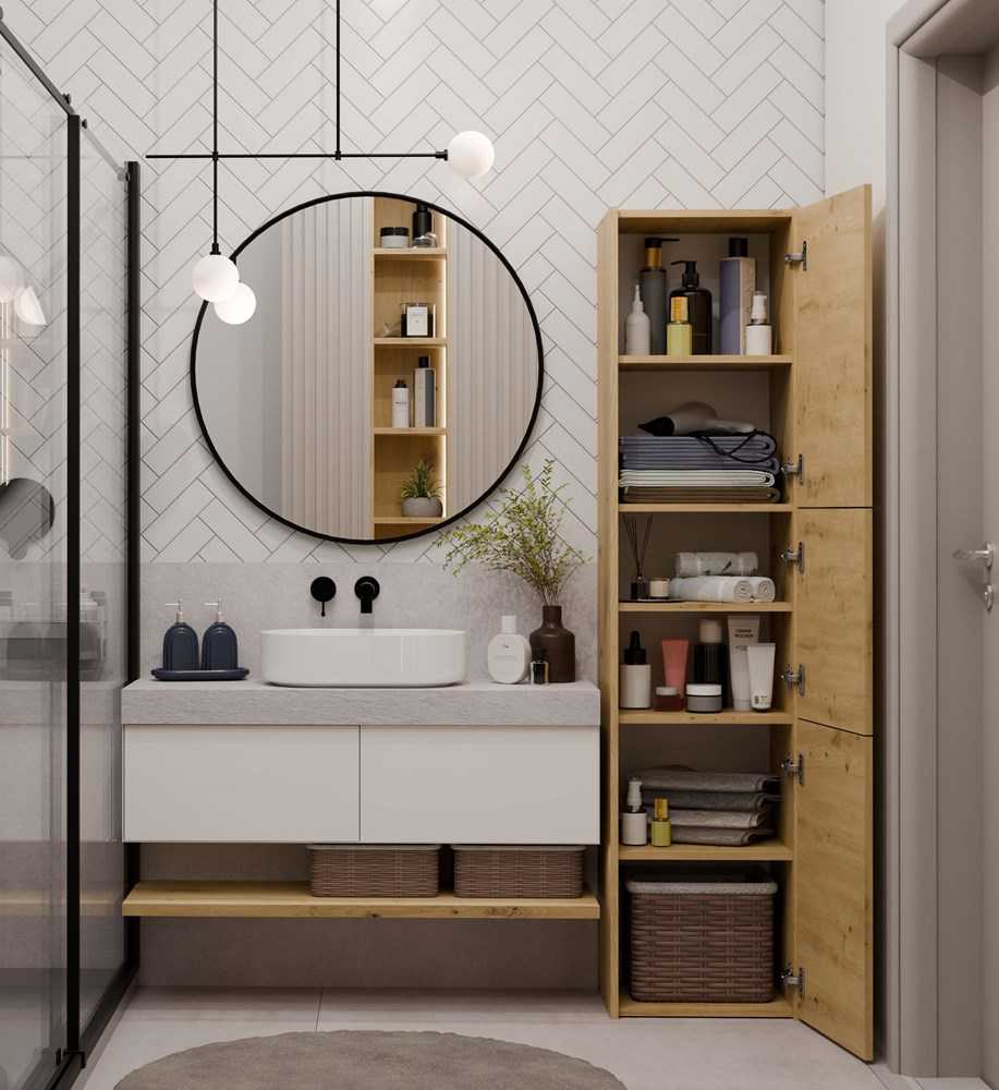 Top E Shop Vonios Spintelė - Topeshop S43 Artisan Ąžuolas