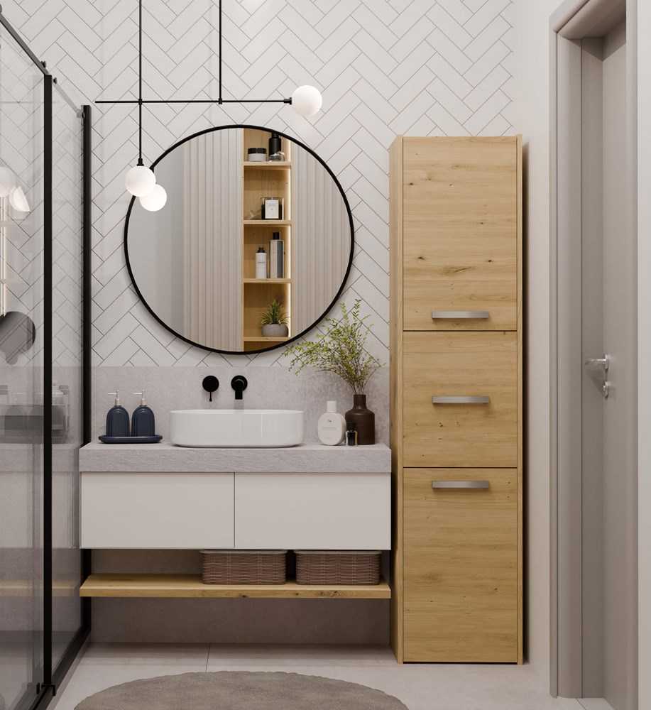 Top E Shop Vonios Spintelė - Topeshop S43 Artisan Ąžuolas