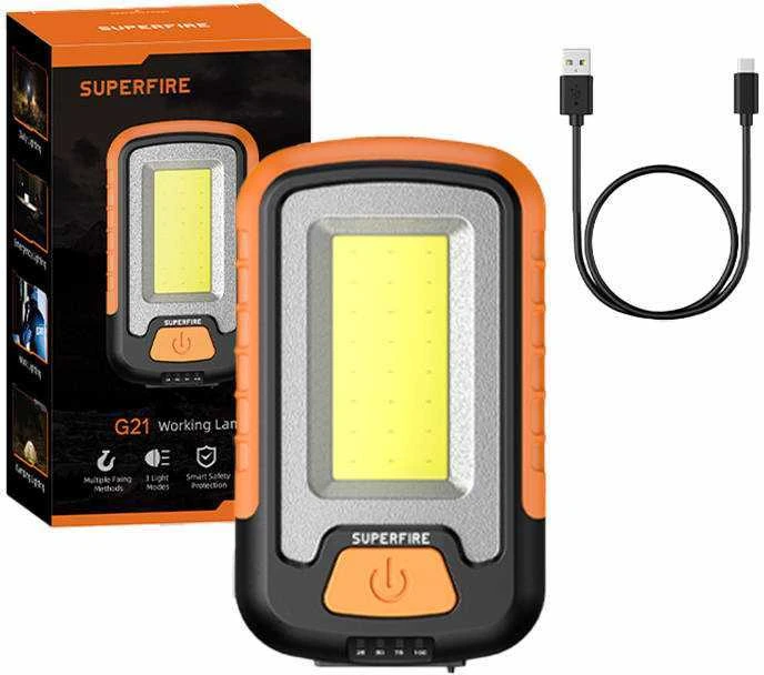 „Superfire G21“ dirbtuvių žibintuvėlis, 650 lm, USB