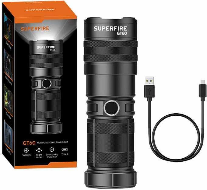 Superfire GT60 žibintuvėlis 2600 lm USB-C