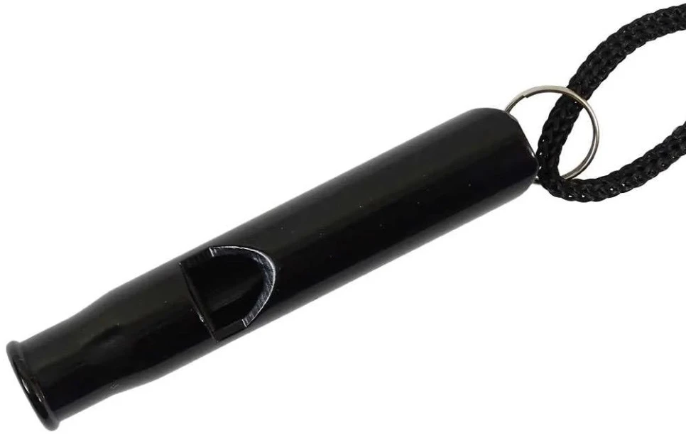 helikon Survival whistle, aliuminio , juodas