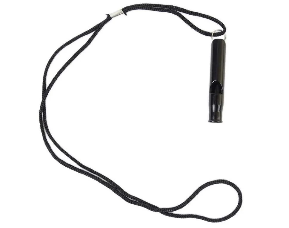 helikon Survival whistle, aliuminio , juodas