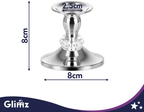 Świecznik stalo sidabrinė - 2vnt.. Glimz