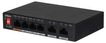 Šakotuvas SWITCH POE PFS3006-4ET-60-V2 4 PRIEVADŲ DAHUA