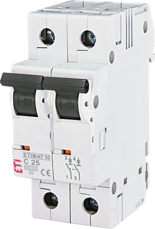 Automatinis jungiklis ETIMAT10, 2P, C, 10kA, 25 A