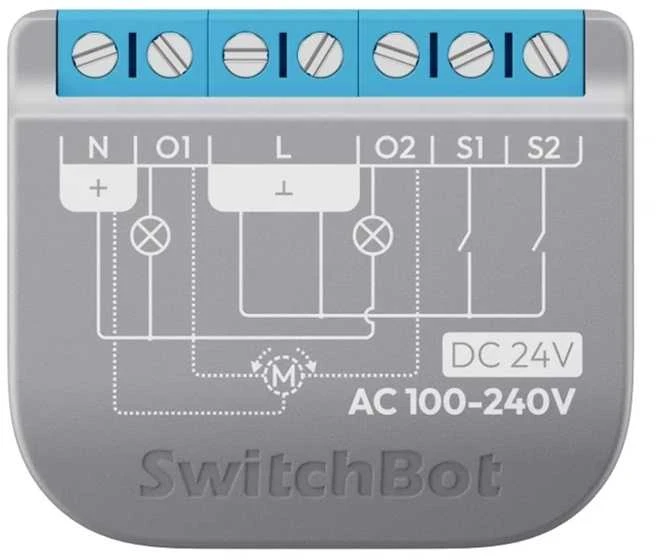 „SwitchBot“ relinis jungiklis, 2PM išmanusis dviejų kanalų jungiklis
