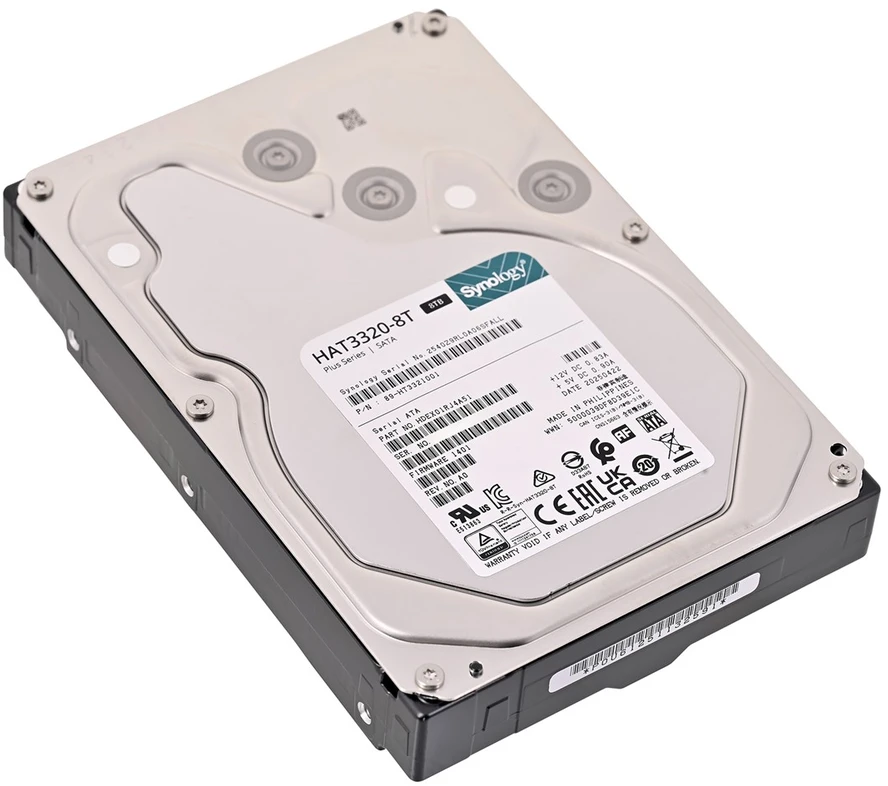 SYNOLOGY HAT3320-8T 3,5" SATA kietasis diskas, NAS kokybės, skirtas J Value ir Plus įrenginiams, 8 TB. Patobulintas suderinamumas ir valdymas.
