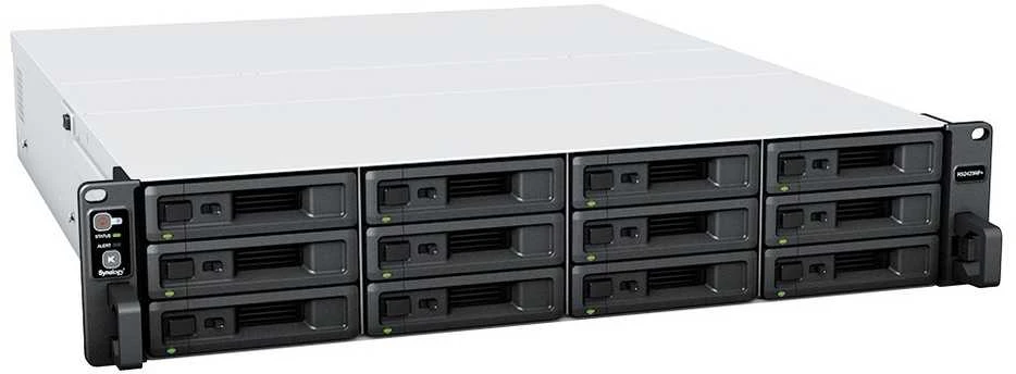 Serveris Synology Sinologija | RackStation | RS2423RP+ (perteklinė galia) 12 skyrių | AMD Ryzen | V1780B | Procesoriaus dažnis 3,6 GHz | 8 GB | DDR4