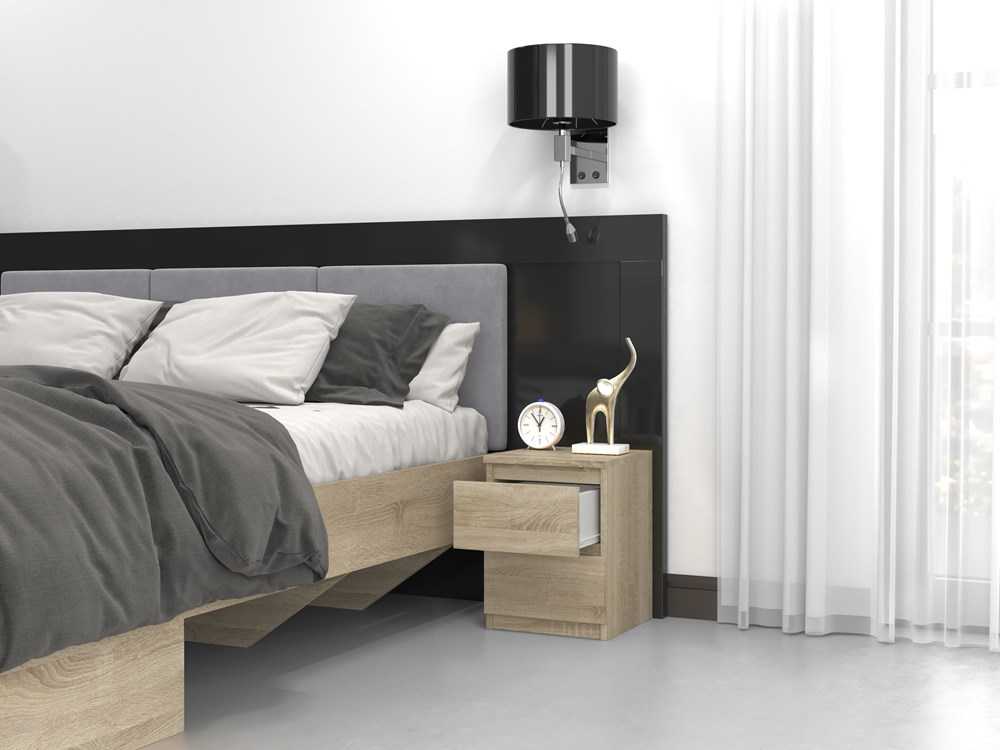 Top E Shop Naktinis Staliukas - Topeshop M2 Sonoma 2 Stalčiai Ąžuolas