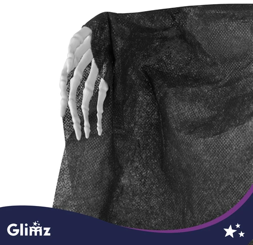 Juodas pakabinamas skeletas – dekoracija Glimz