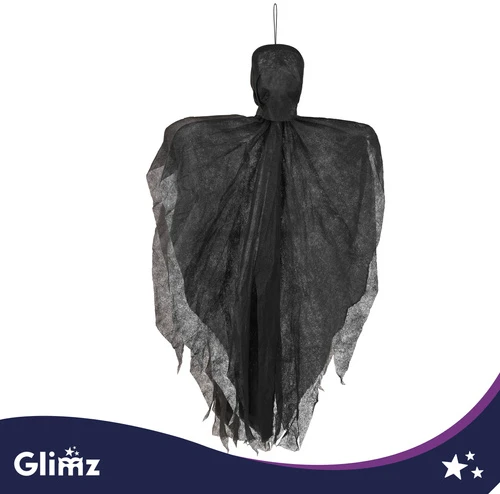 Juodas pakabinamas skeletas – dekoracija Glimz