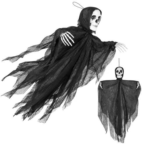 Juodas pakabinamas skeletas – dekoracija Glimz