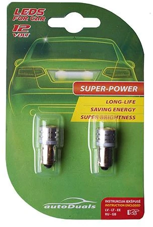 T Way Automobilio lemputė AutoDuals CB90134, LED, balta, 12 V