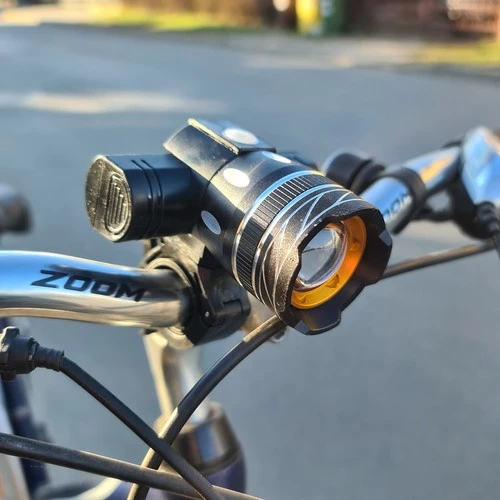 Trizand T6 USB dviračio žibintas + galinis žibintas 23681