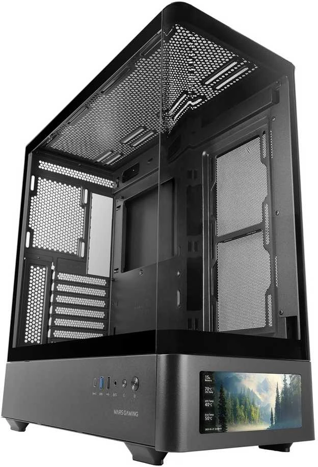 „Tacens Mars Gaming MCLCDPRO“ kompiuterio korpusas, Midi Tower, juodas