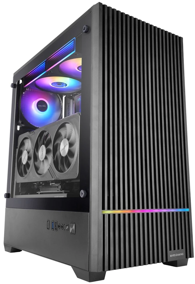 tacens Mars Gaming MCQUANTUM kompiuterio dėklas Midi Tower Juodas