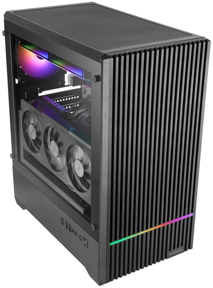 tacens Mars Gaming MCQUANTUM kompiuterio dėklas Midi Tower Juodas